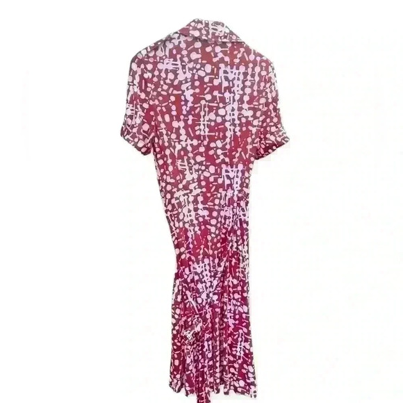 Etcetera Classic Faux Wrap Dress, EUC, Size 10 Orange & White - Picture 2 of 6